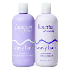 Function of Beauty front packaging showing duo and benefits for waves