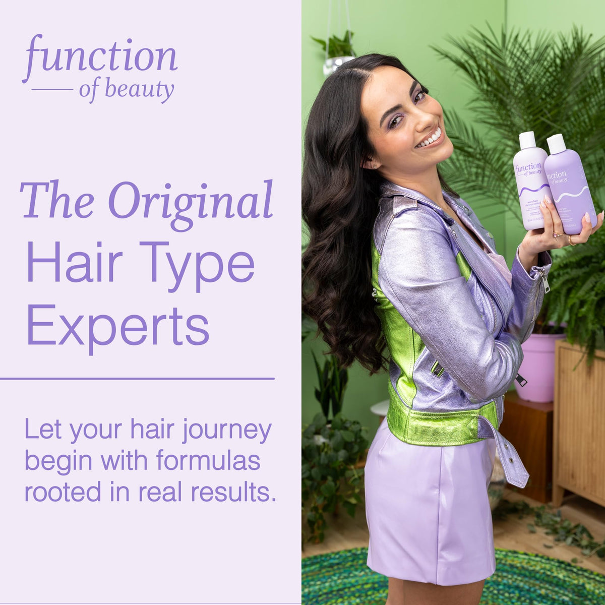 Function of Beauty product beside beach scene showcasing defined natural waves