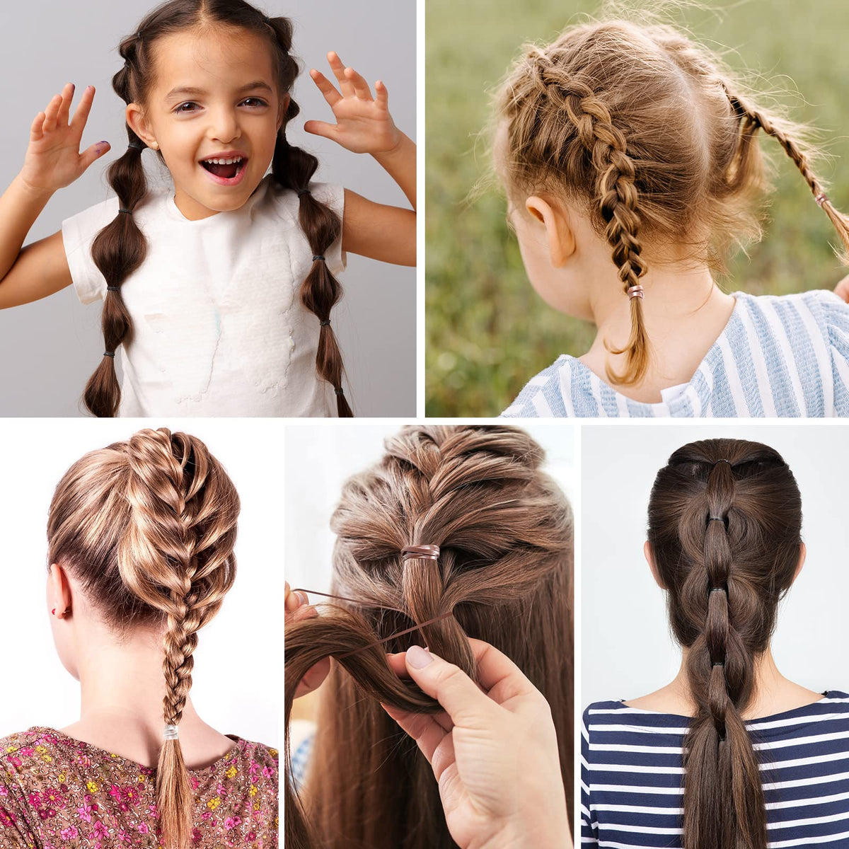 Funtopia mini elastic securing a small ponytail for neat, low-profile style