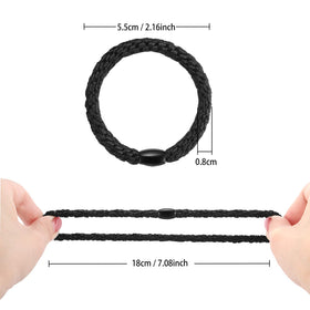 Funtopia hair tie in use securing a thick ponytail for secure no-slip benefit