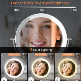 FUNTOUCH 30x magnifying side showing eyebrow detail for precise grooming and makeup