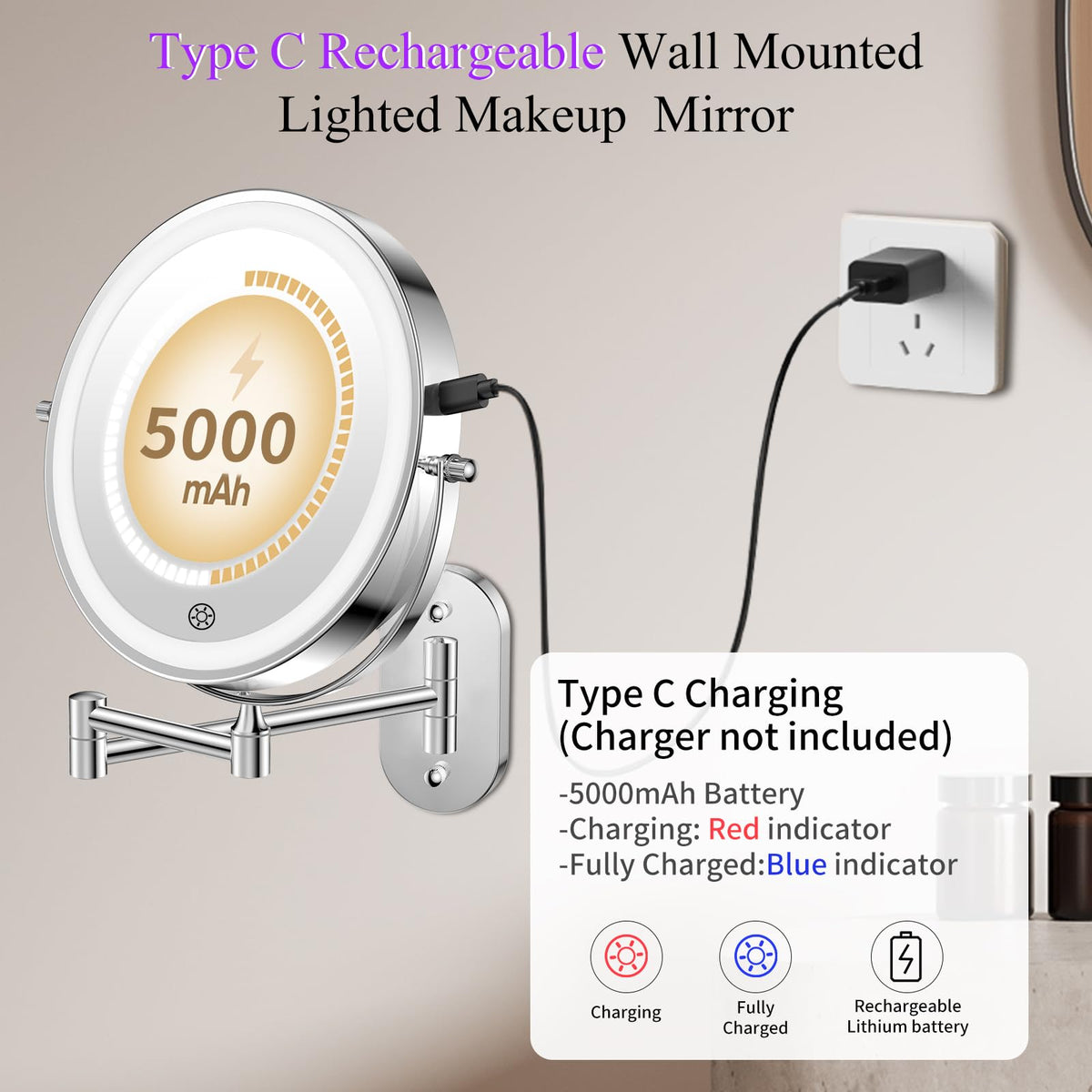 FUNTOUCH close-up of HD mirror surface highlighting crisp reflection and durable finish