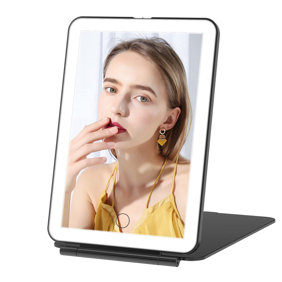 FUNTOUCH front folded mirror showing compact travel-ready form and protection