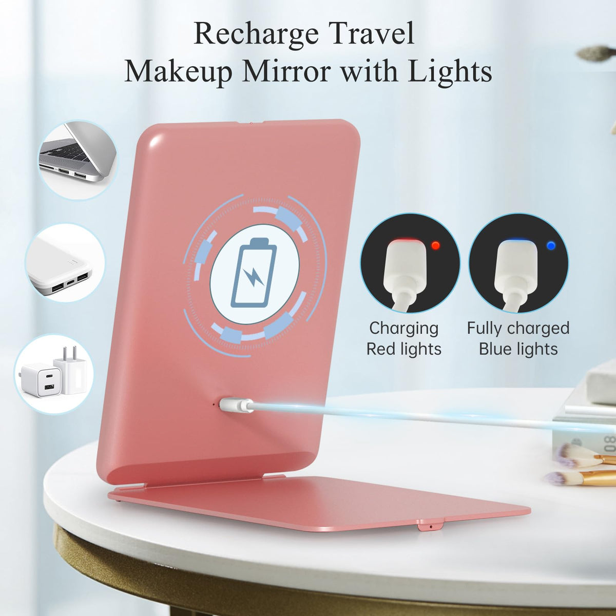 FUNTOUCH close-up of 72 LEDs highlighting even soft illumination for makeup