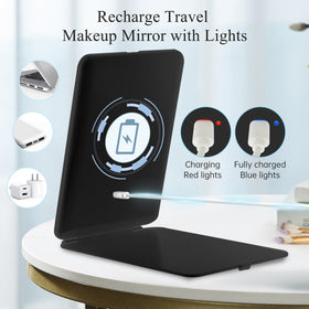 FUNTOUCH open mirror with 72 LEDs providing bright, even makeup lighting