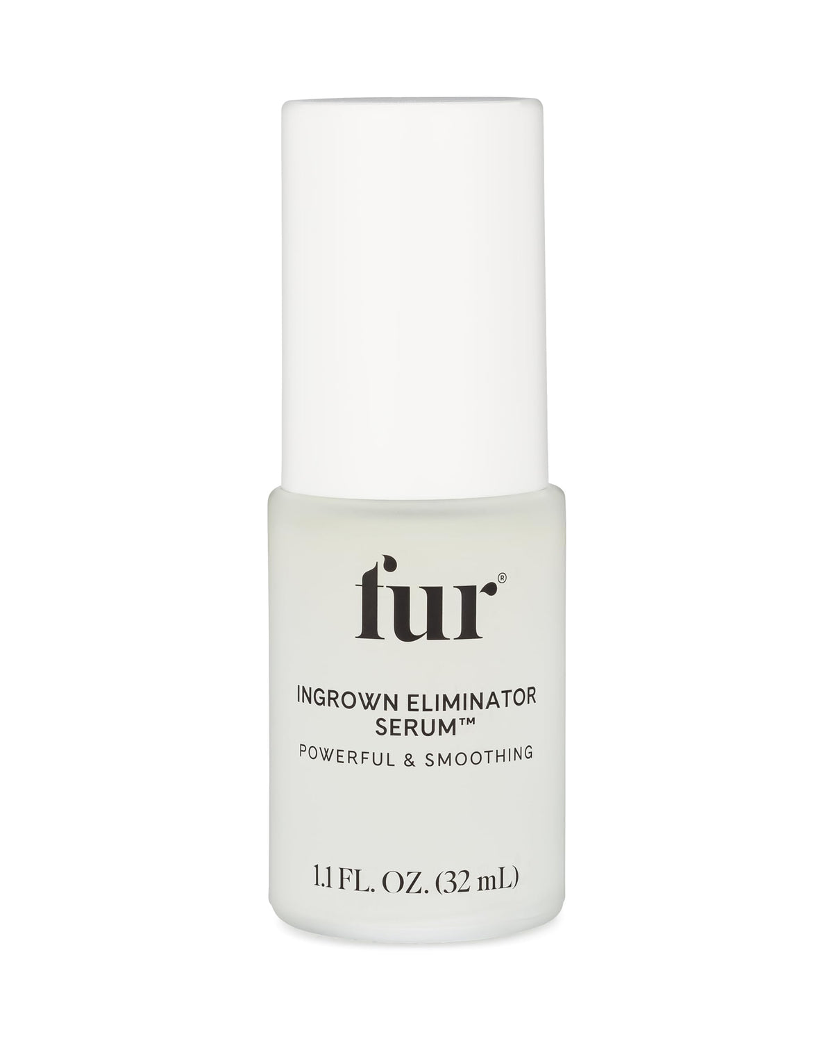 Fur front packaging of Ingrown Eliminator Serum showing bottle and label benefit