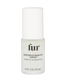 Fur front packaging of Ingrown Eliminator Serum showing bottle and label benefit