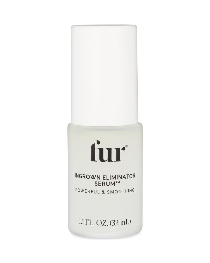 Fur front packaging of Ingrown Eliminator Serum showing bottle and label benefit