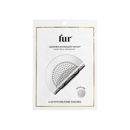 Fur front packaging showing six-count patch box and benefits