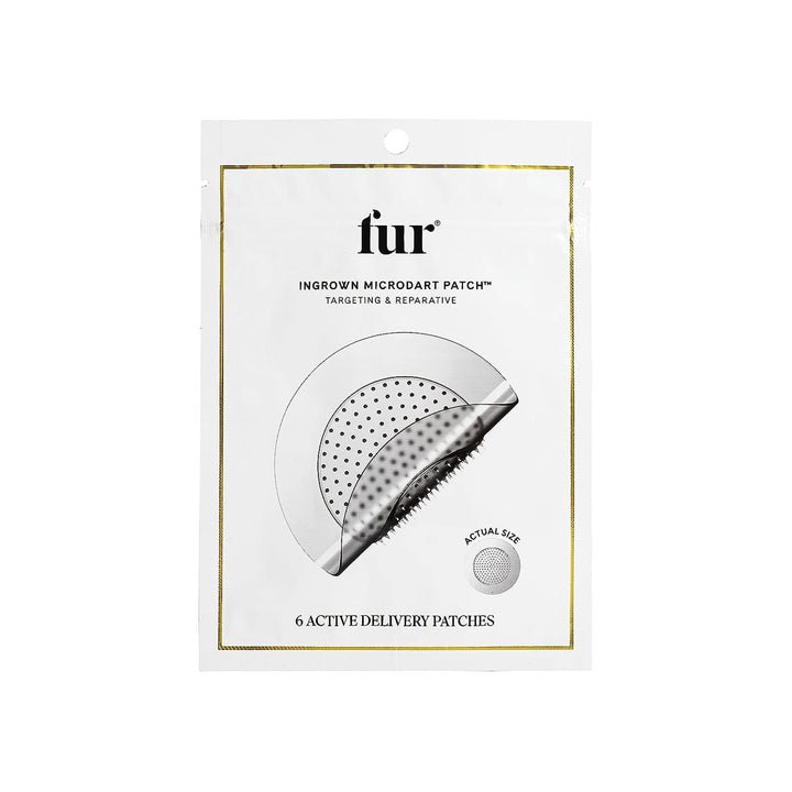 Fur front packaging showing six-count patch box and benefits