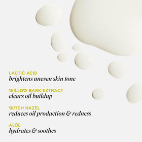 Fur serum texture droplet highlighting lightweight exfoliating formula