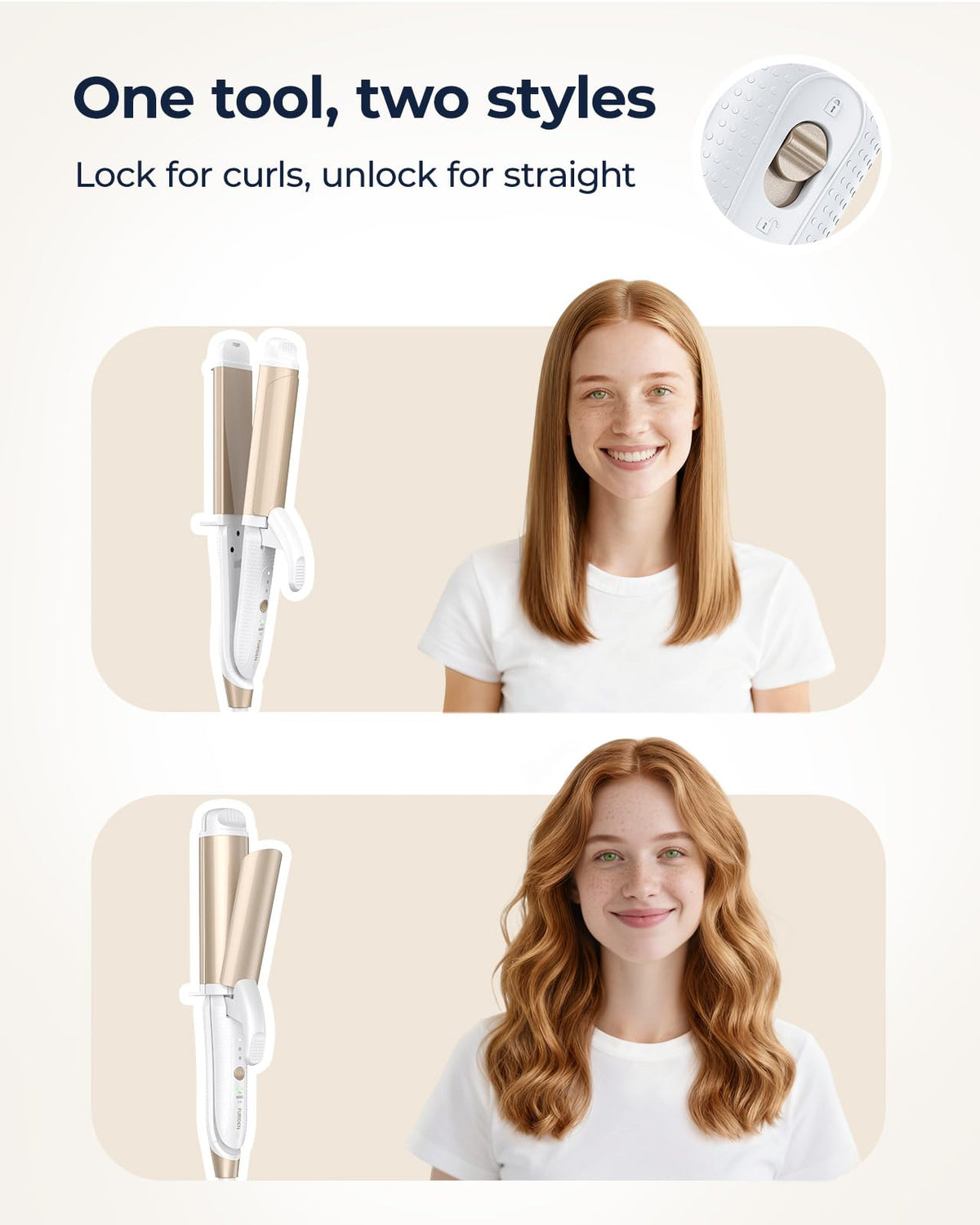 FURIDEN Lite used like a flat iron to smooth frizz and deliver sleeker hair quickly