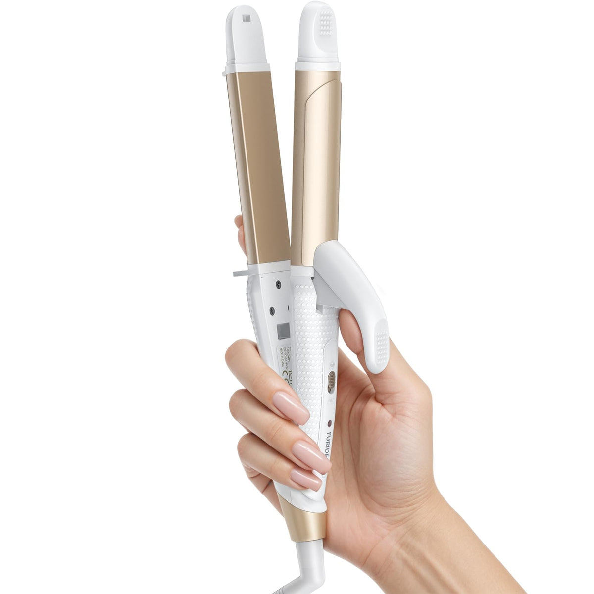 FURIDEN Lite front view in gold showing compact travel-friendly design and portability