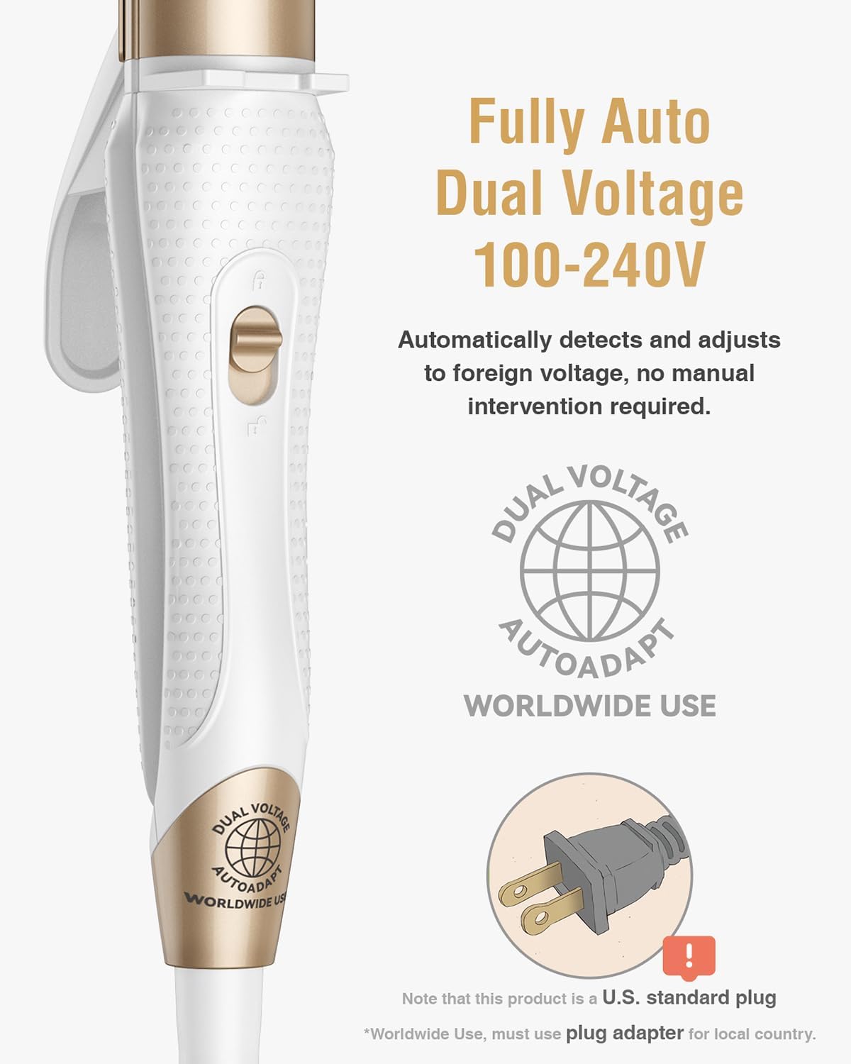 FURIDEN Lite US plug and cord visible for convenient packing and reliable power