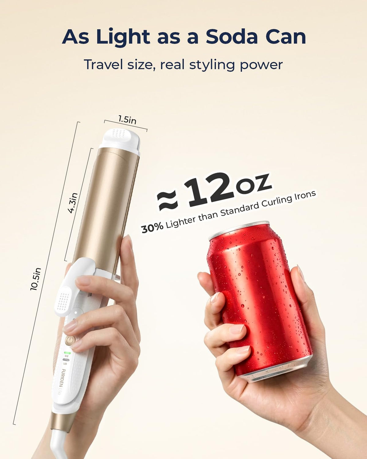 FURIDEN Lite packed inside carry-on suitcase to highlight travel-friendly, space-saving benefit