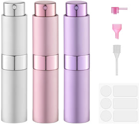 Fusupak purple atomizer front view showing compact travel-ready design and style