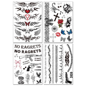 FUUNTATO front packaging showing four tattoo sheets and bold Halloween designs for quick styling