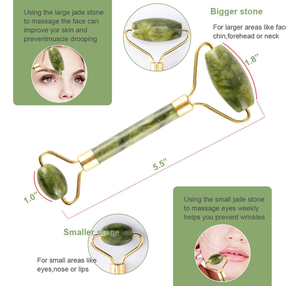 fuvooi large roller close-up highlighting smooth stone for facial sculpting