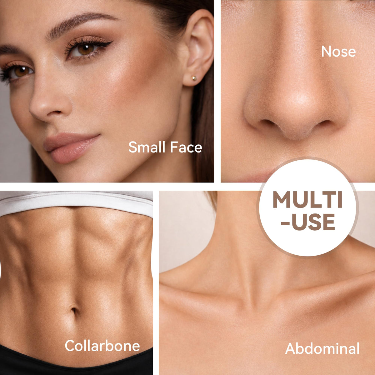 FV contour stick in hand showing compact size and travel convenience