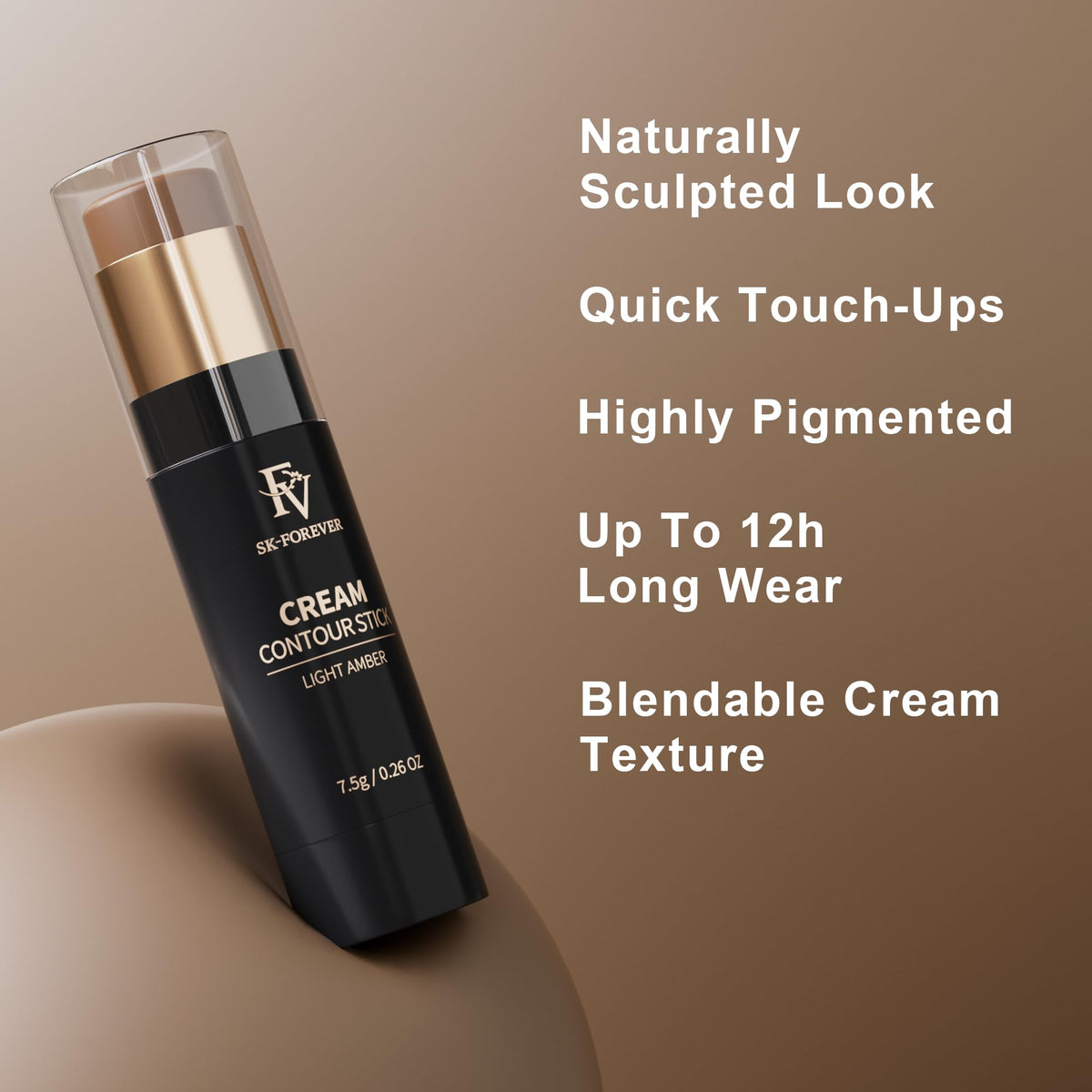 FV contour stick arm swatch demonstrating buildable cool-toned pigment
