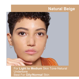FV foundation on makeup sponge demonstrating buildable layers and even finish benefit