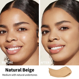 FV texture close-up drop highlighting lightweight, blendable consistency