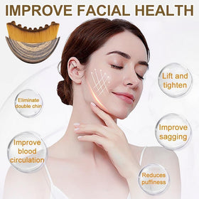 Fvaql in use massaging under-eye area to help reduce swelling