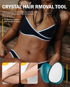 FVION crystal surface close-up revealing fine grit for gentle exfoliation and hair removal