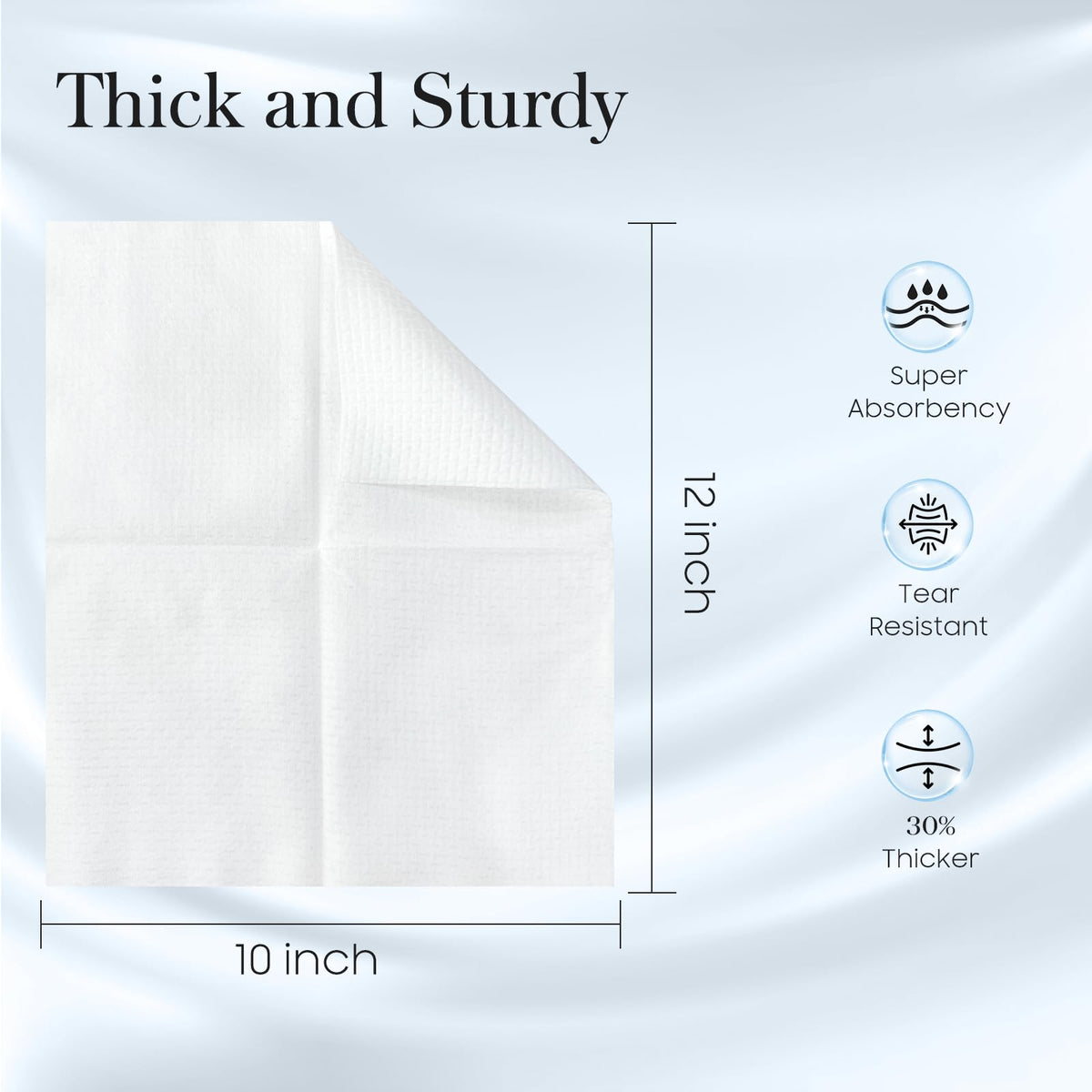 FYGRIP absorbency demo with liquid on sheet demonstrating quick uptake