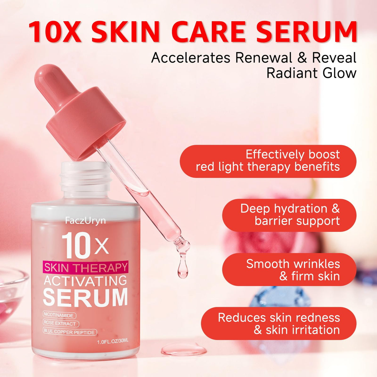 Fymiox serum on hand absorbing fast for lightweight hydration