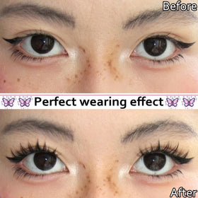 Fyonas Cutey clusters applied on eye demonstrating lifted manga-style effect