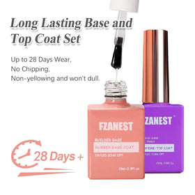 FZANEST finished manicure demonstrating strengthened nails and glossy protection