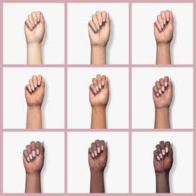 FZANEST before and after manicure demonstrating natural look and coverage benefit
