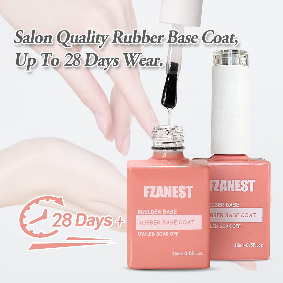FZANEST bottle beside a ruler showing size and quantity for planning supply