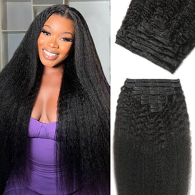 FZV front view of packaged 8-piece clip-in set, ready to wear