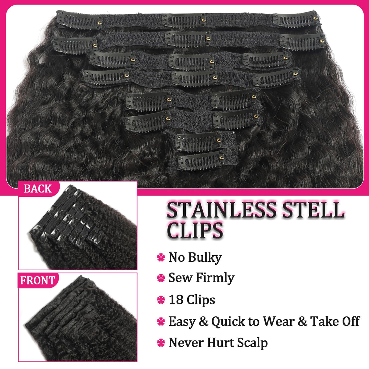 FZV kinky-straight texture close-up highlighting natural luster