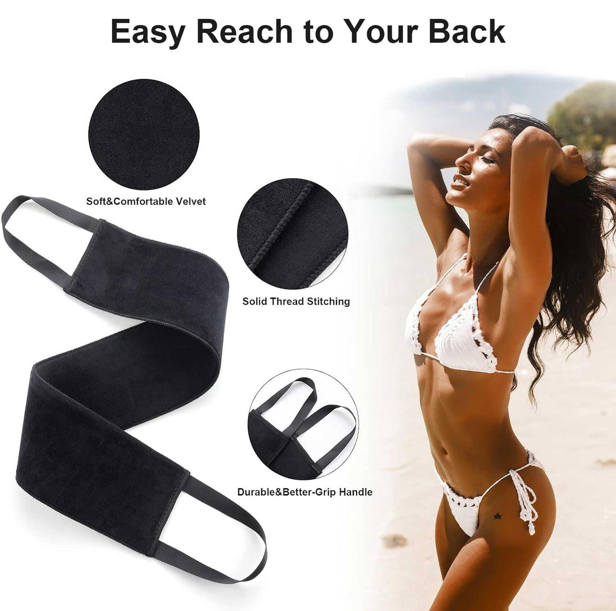 G GAIYAH tanning mitt applying product to leg for even, natural coverage