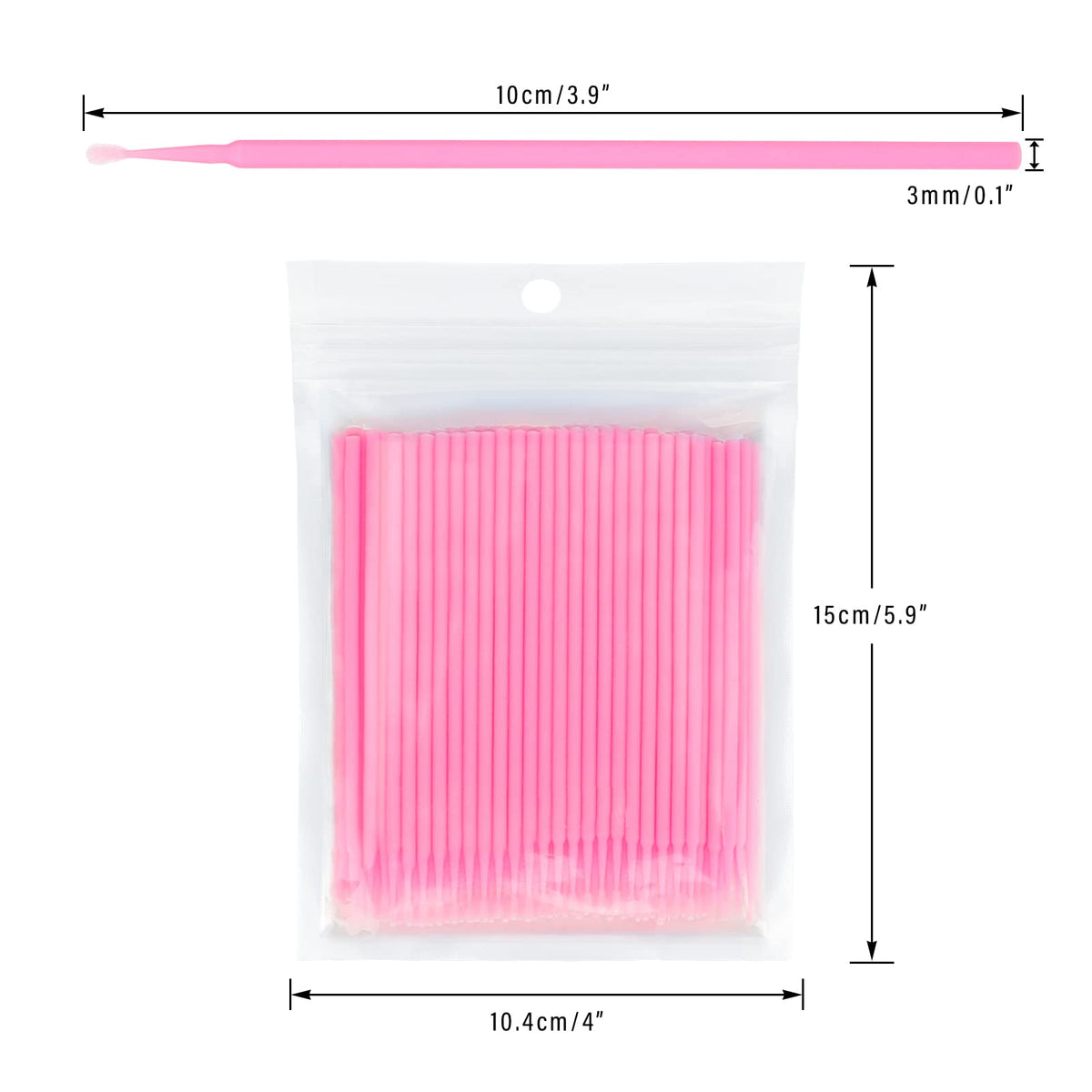 g2plus close-up of 2.0mm cotton tip highlighting soft non-linting absorbent surface for precision