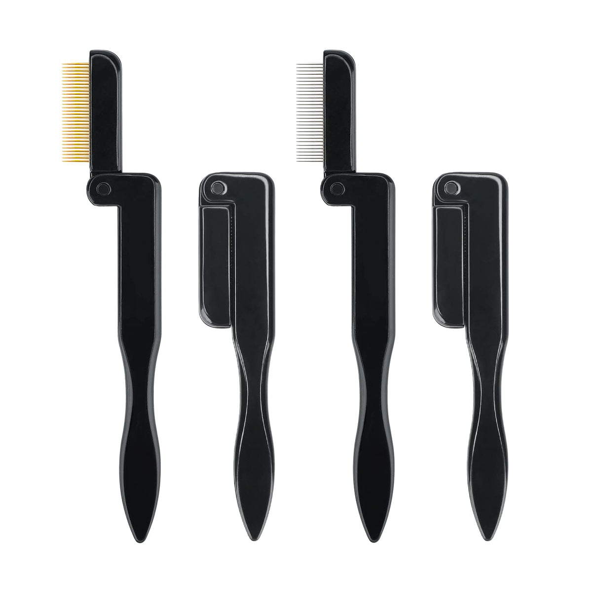 G2PLUS combs inside a makeup bag showing portability for on-the-go grooming