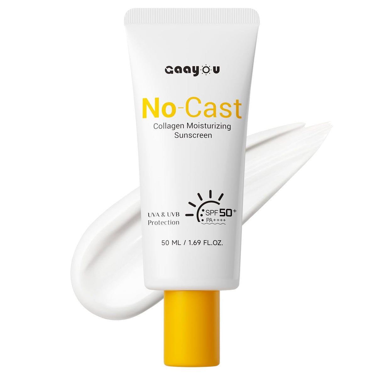Gaayou front packaging showing SPF50 protection and benefits