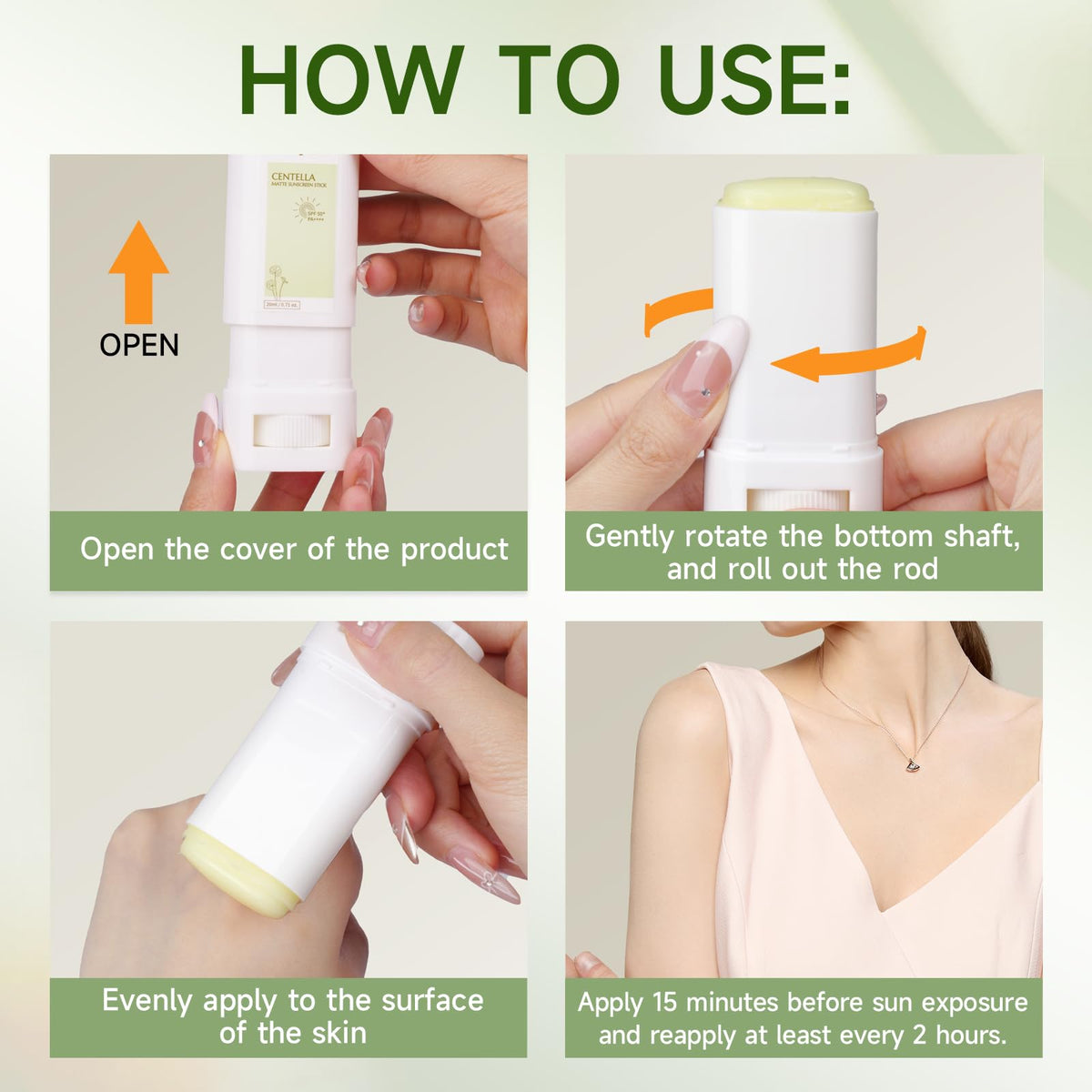 Gaayou sunscreen stick used at beach showing water-resistant outdoor protection
