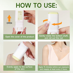 Gaayou sunscreen stick used at beach showing water-resistant outdoor protection