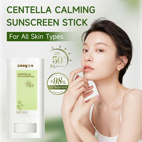 Gaayou sunscreen stick open showing solid texture and easy glide benefit