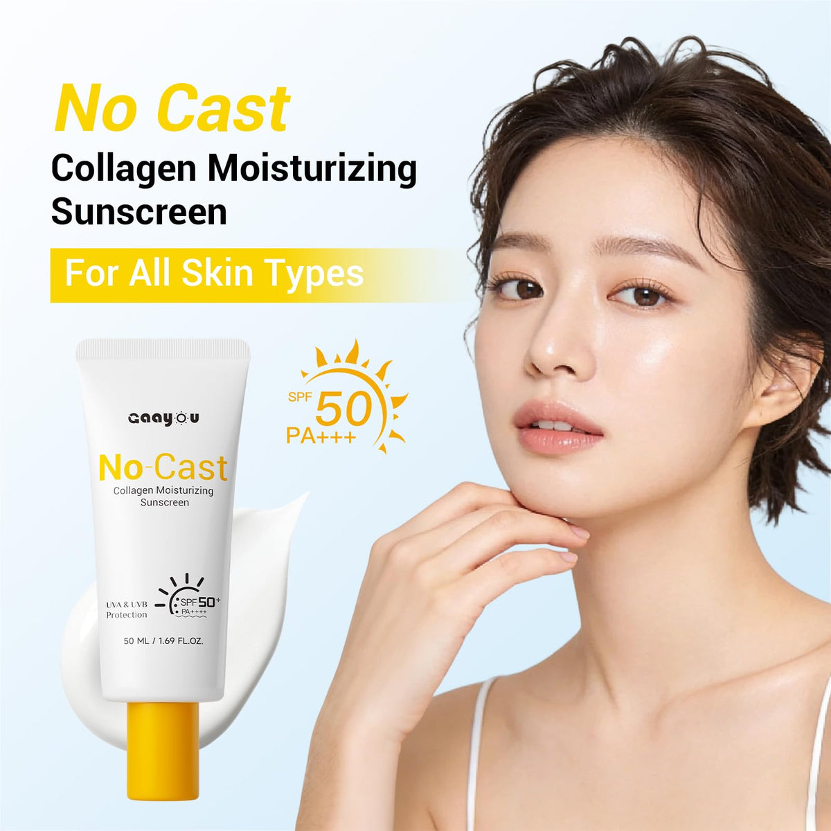 Gaayou texture close-up showing lightweight cream that absorbs quickly