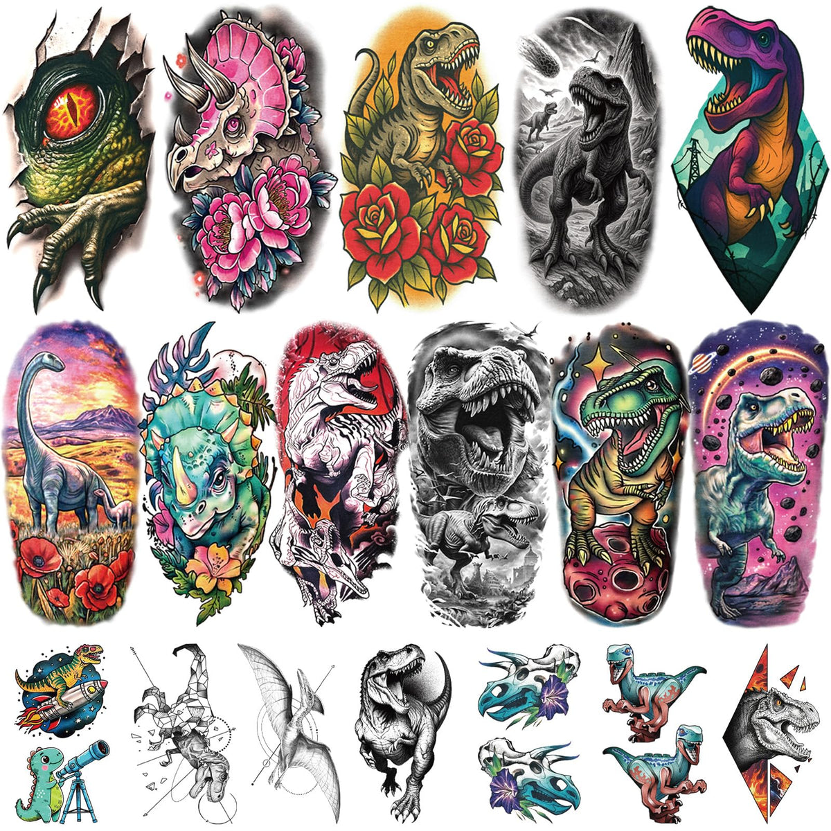 Gabizafia front packaging showing full 77-piece dinosaur set benefits