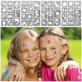 Gabizafia stencil applied on child's arm for easy coloring