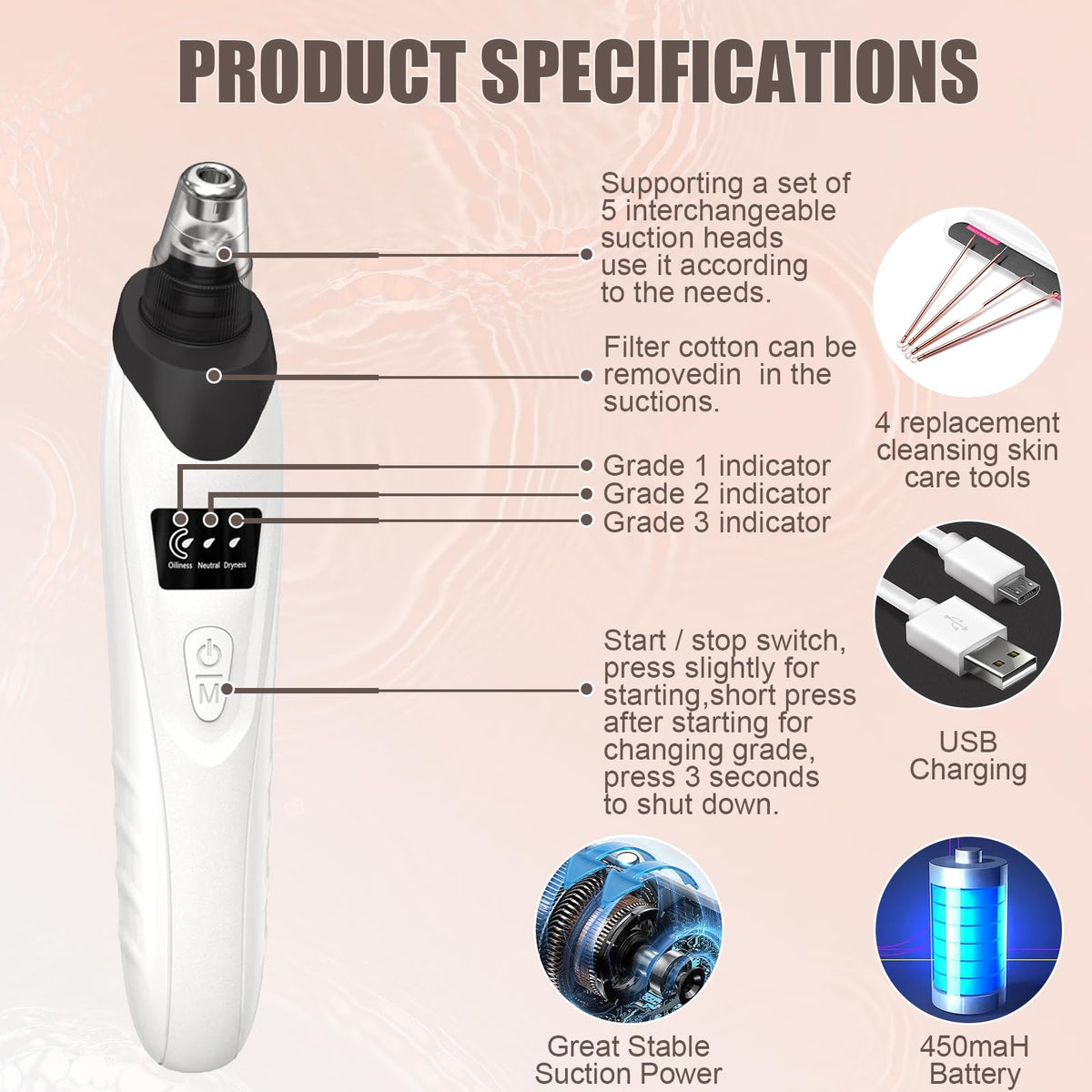 Gackoko device material close-up highlighting non-toxic ABS safe surface