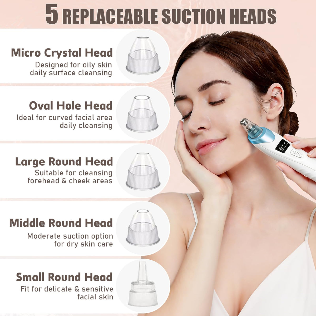 Gackoko suction tip detail showing texture, targeted gentle cleansing benefit