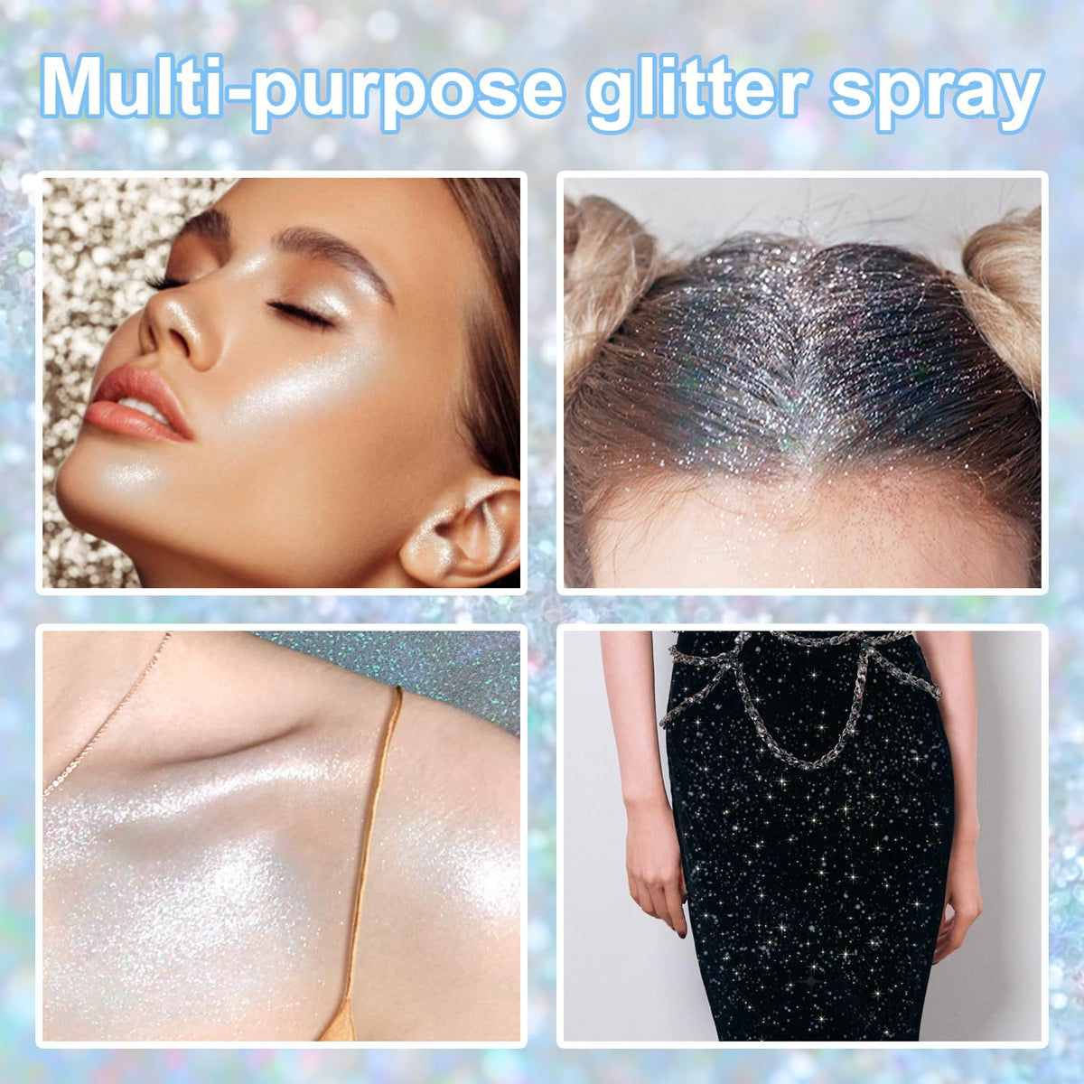 GADMLURY glitter mist on a dress fabric adding sparkle and stage presence