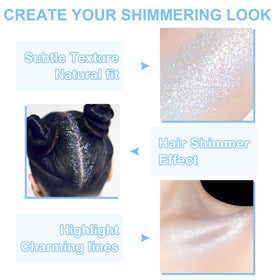 GADMLURY macro of ultra-fine glitter texture for smooth, even coverage